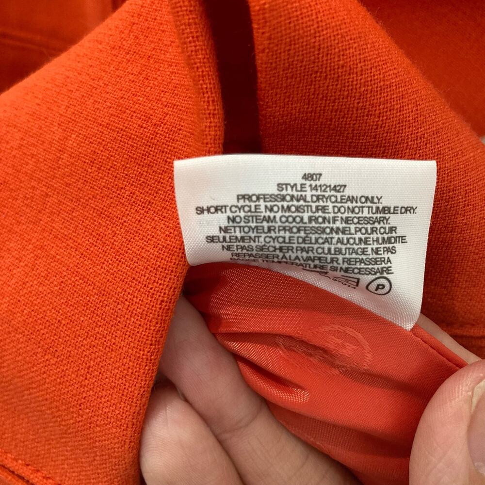 Tory Burch Mariel Orange & Gold Marmalade Knit Sleeveless Shift Dress Size 6 - Picture 9 of 14